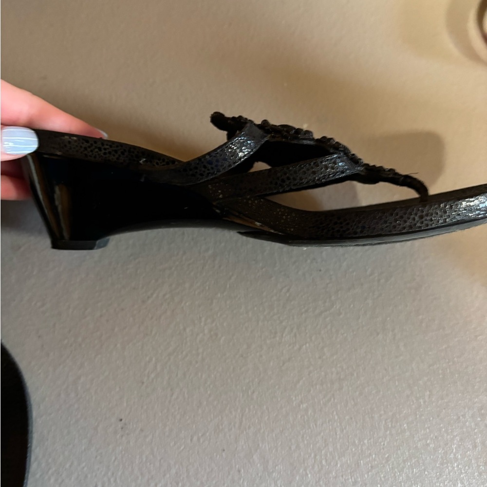 Kenneth Cole Reaction Black Embellished Sandals - Picture 5 of 7